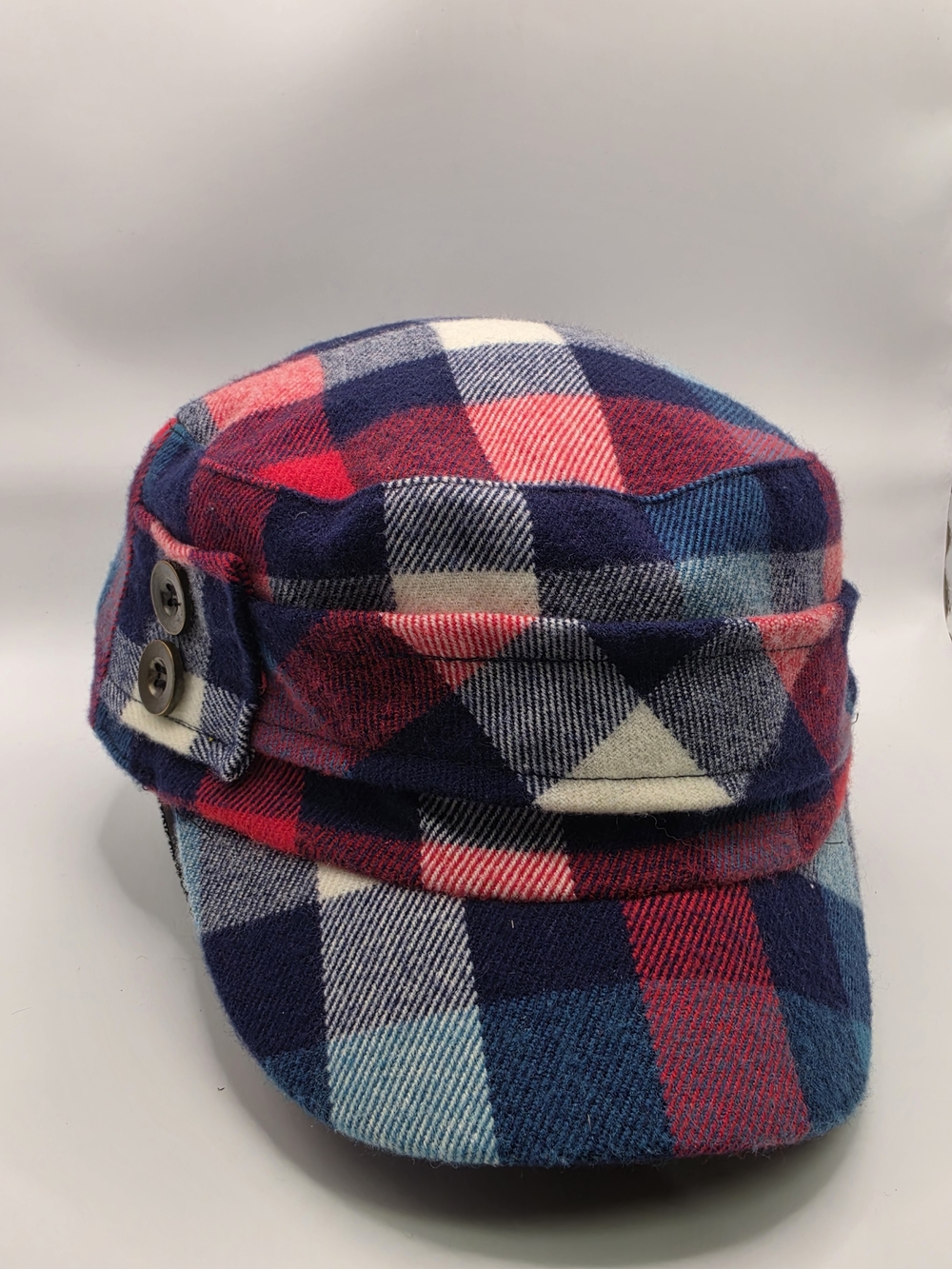 D&Y Plaid Checkered Cadet Hat Military Winter Cap Style WCDB0838 OS